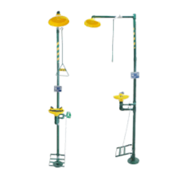 Vaultex STD Combination Emergency Safety Shower & Eyewash Station – Floor Mounted, Corrosion Resistant