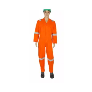 Vaultex NOL 100% Cotton Coverall with Reflective - 240 GSM (Light Orange)
