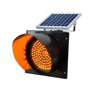 Safetrax Solar Flasher Yellow 300mm 170 LED Traffic Warning Light 18V 10W Solar Panel 700M Visibility Highway Road Safety